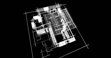 Ev kavramı kroki 3d çizim