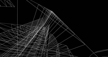 şehir mimarisi ve binalar 3D çizimi 