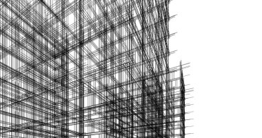 mimari çizimleri 3B illüstrasyon - illüstrasyon