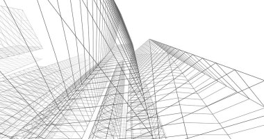 şehir mimarisi ve binalar 3D çizimi 