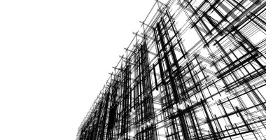 şehir mimarisi ve binalar 3D çizimi 