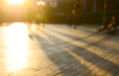 Sonbahar park, bulanık görünüm 