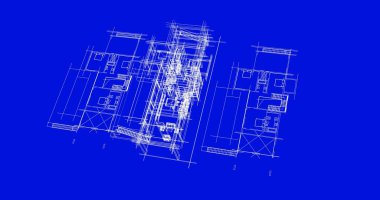 Ev kavramı kroki 3d çizim
