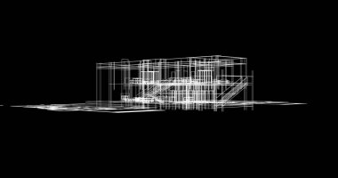 Ev kavramı kroki 3d çizim