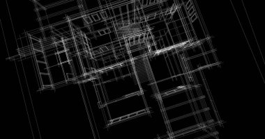 Ev kavramı kroki 3d çizim