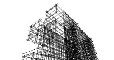 mimari çizimleri 3B illüstrasyon - illüstrasyon