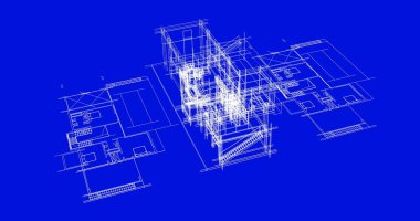 Ev kavramı kroki 3d çizim