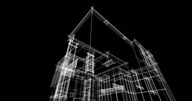 Ev kavramı kroki 3d çizim