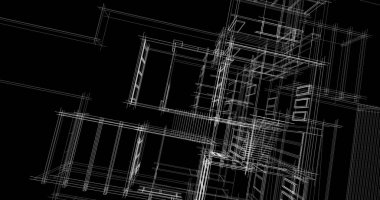 Ev kavramı kroki 3d çizim