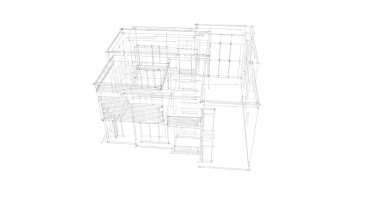 Ev kavramı kroki 3d çizim