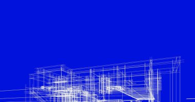 Ev kavramı kroki 3d çizim