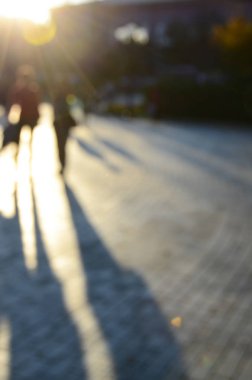 Sonbahar park, bulanık görünüm 