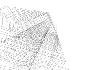 mimari çizimleri 3B illüstrasyon - illüstrasyon