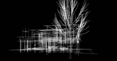 Şehir Mimarlık ve yapı 3D çizimi