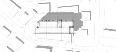 mimari çizimleri 3B illüstrasyon - illüstrasyon