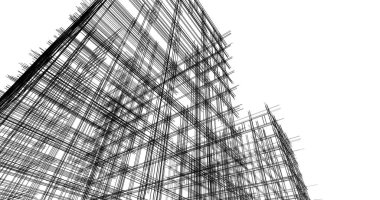 mimari çizimleri 3B illüstrasyon - illüstrasyon