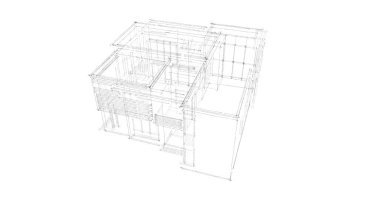 Ev kavramı kroki 3d çizim