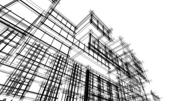 şehir mimarisi ve binalar 3D çizimi 