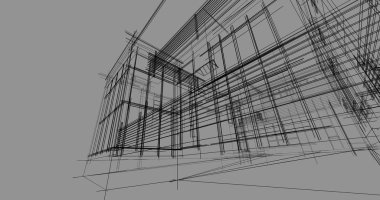 Ev kavramı kroki 3d çizim