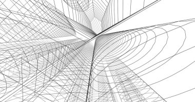 şehir mimarisi ve binalar 3D çizimi 