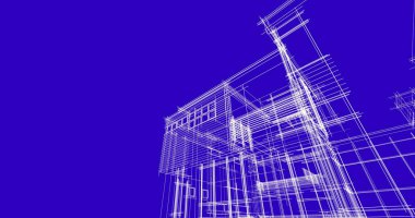 Ev kavramı kroki 3d çizim