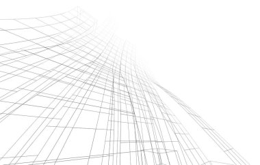 mimari çizimleri 3B illüstrasyon - illüstrasyon