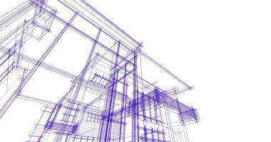 Ev kavramı kroki 3d çizim