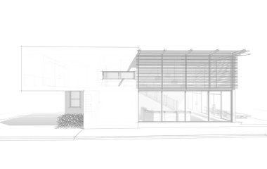 mimari çizimleri 3B illüstrasyon - illüstrasyon