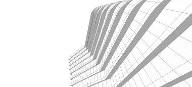 mimari çizimleri 3B illüstrasyon - illüstrasyon