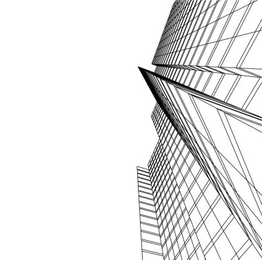 fütüristik şehir gökdelenler arka plan 