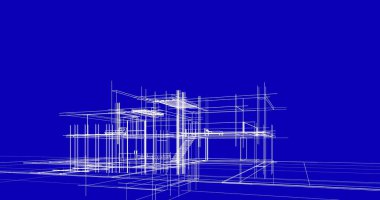 Ev kavramı kroki 3d çizim