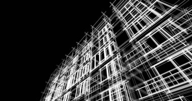 şehir mimarisi ve binalar 3D çizimi 