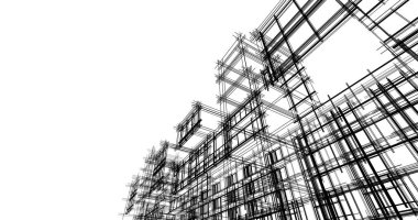 şehir mimarisi ve binalar 3D çizimi 