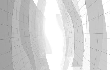 Binanın mimari 3d çizim çizim ev