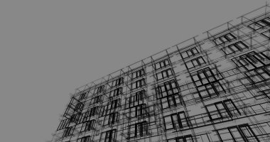 İnşaat 3d çizim Bina mimari