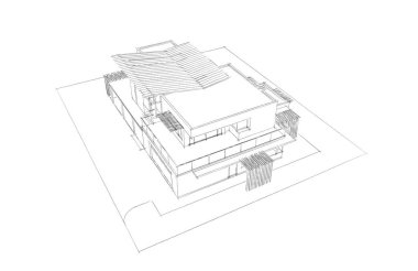 Şehir Mimarlık ve yapı 3D çizimi