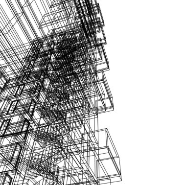 şehir mimarisi ve binalar 3D çizimi 