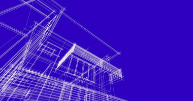 Ev kavramı kroki 3d çizim