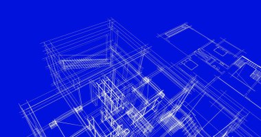 Ev kavramı kroki 3d çizim