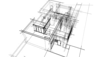 Ev kavramı kroki 3d çizim
