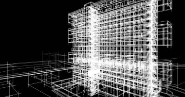 Şehir Mimarlık ve yapı 3D çizimi