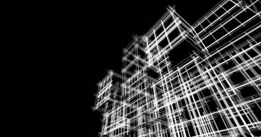 şehir mimarisi ve binalar 3D çizimi 