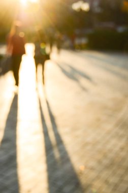 Sonbahar park, bulanık görünüm 