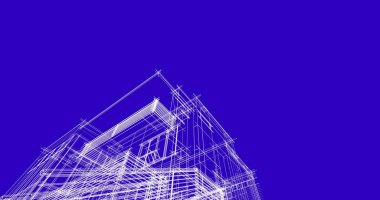 Ev kavramı kroki 3d çizim