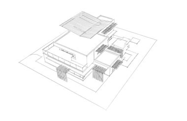 şehir mimarisi ve binalar 3D çizimi 