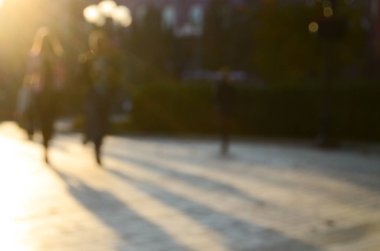 Sonbahar park, bulanık görünüm 