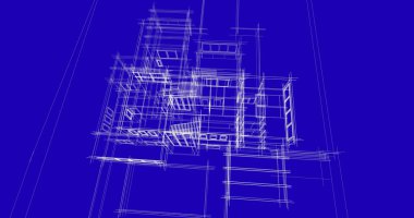 Ev kavramı kroki 3d çizim