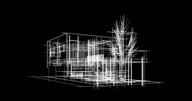 Şehir Mimarlık ve yapı 3D çizimi