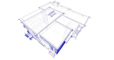 Ev kavramı kroki 3d çizim