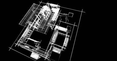 Ev kavramı kroki 3d çizim